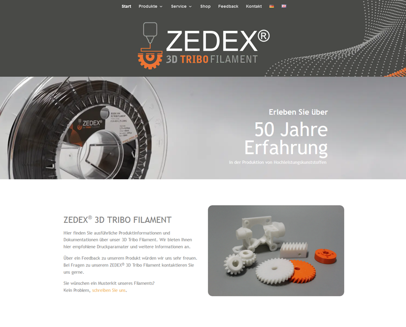 ZEDEX® 3D Tribofilament | ZEDEX.DE
